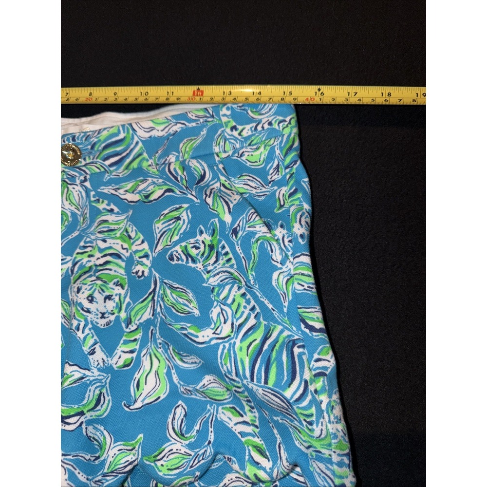 Lilly Pulitzer Buttercup Knit Short Turquoise Oasis Outta Line Size 2 NWT - Picture 3 of 3